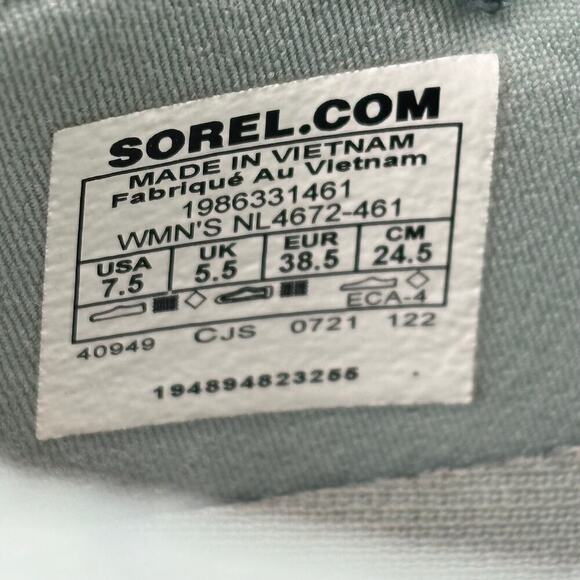 Sorel Explorer Blitz Stride Sneakers Athletic Shoes Blue Beige Women's Size 7.5 - Picture 6 of 8